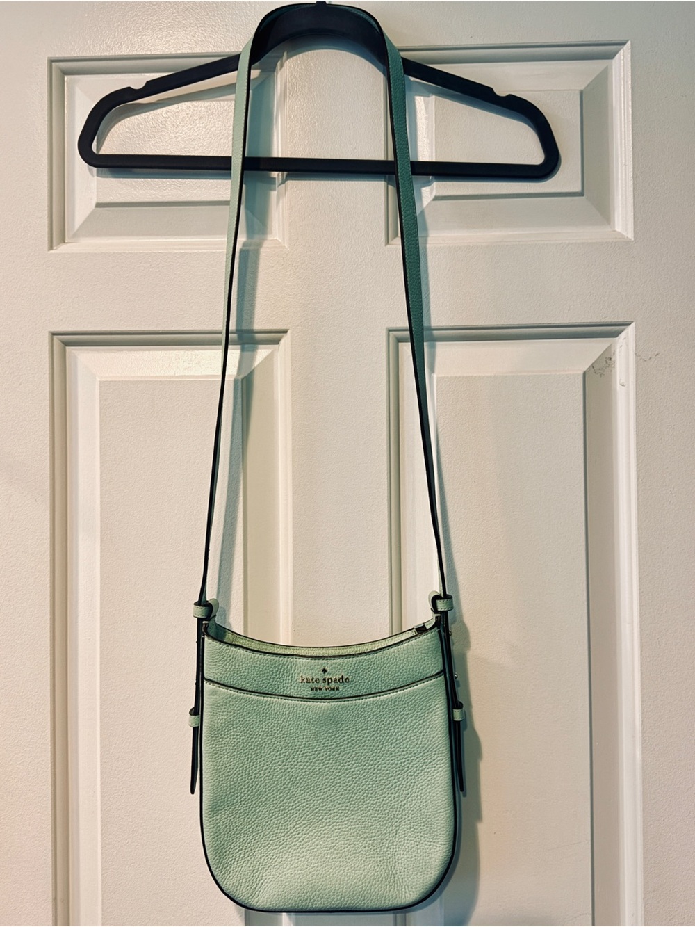 Kate Spade Light Green Pebbled Leather Crossbody